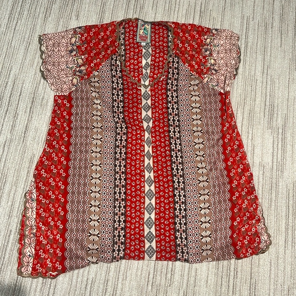 Printed Tunic Johnny Was, sized small